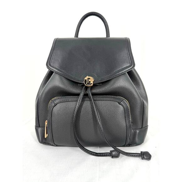 NEW-Walmart Time and Tru Faux Leather Mini Drawstring Backpack - Picture 1 of 9